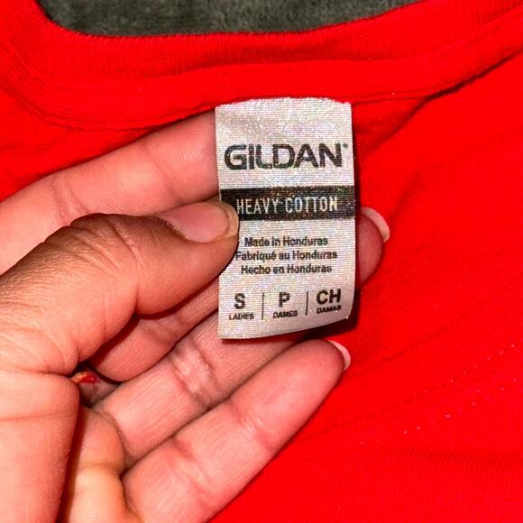 Gildan Kansas City Chiefs #1 Shirt Women's Small Red Long Sleeve Pullover - Picture 7 of 7